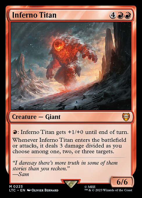 Inferno Titan - Tales of Middle-earth Commander Mythic Card