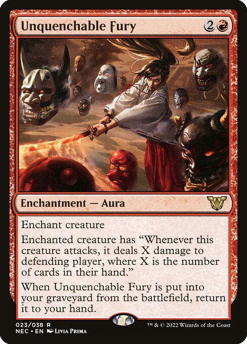 Unquenchable Fury - Neon Dynasty Commander Rare Card