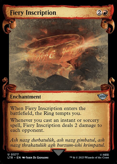 Fiery Inscription - The Lord of the Rings: Tales of Middle-earth Uncommon Card