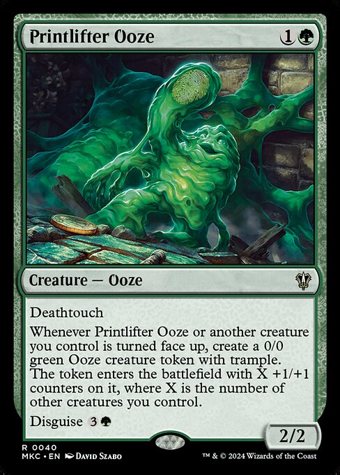 Printlifter Ooze - Murders at Karlov Manor Commander Rare Card