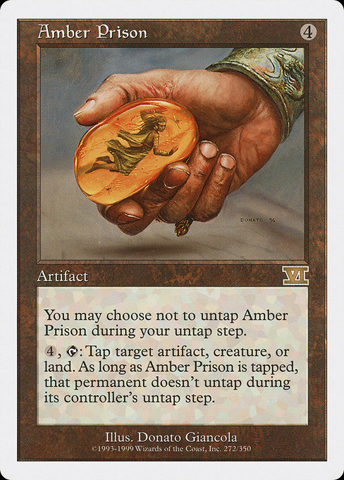 Amber Prison - Classic Sixth Edition Rare Card