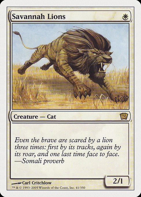 Savannah Lions - Ninth Edition Rare Card