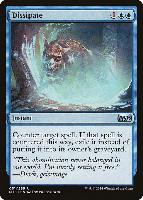 Dissipate - Magic 2015 Uncommon Card