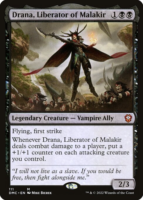 Drana, Liberator of Malakir - Dominaria United Commander Mythic Card