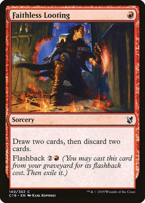 Faithless Looting - Commander 2019 Common Card