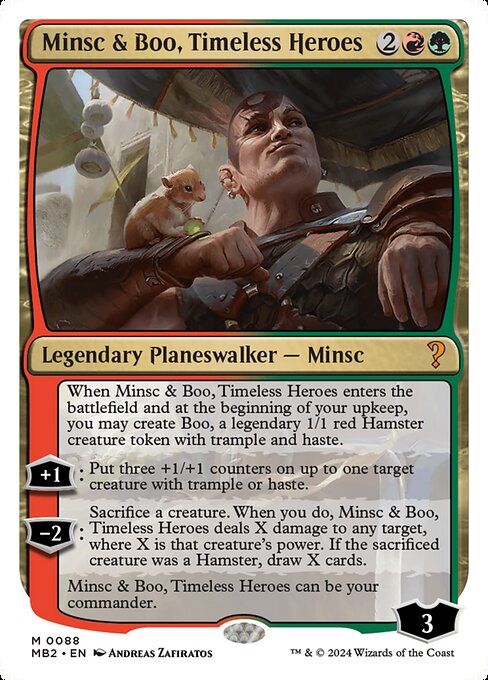 Minsc & Boo, Timeless Heroes - Mystery Booster 2 Mythic Card