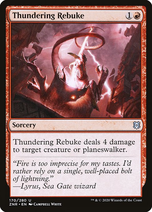 Thundering Rebuke - Zendikar Rising Uncommon Card