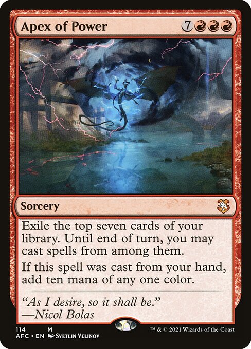 Apex of Power - Forgotten Realms Commander Mythic Card