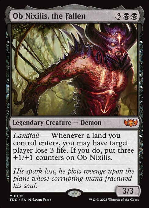 Ob Nixilis, the Fallen - Tarkir: Dragonstorm Commander Mythic Card