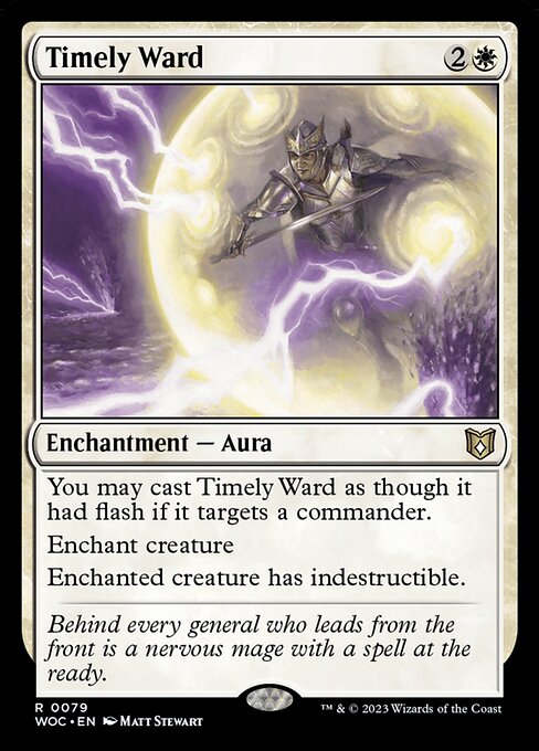 Timely Ward - Wilds of Eldraine Commander Rare Card