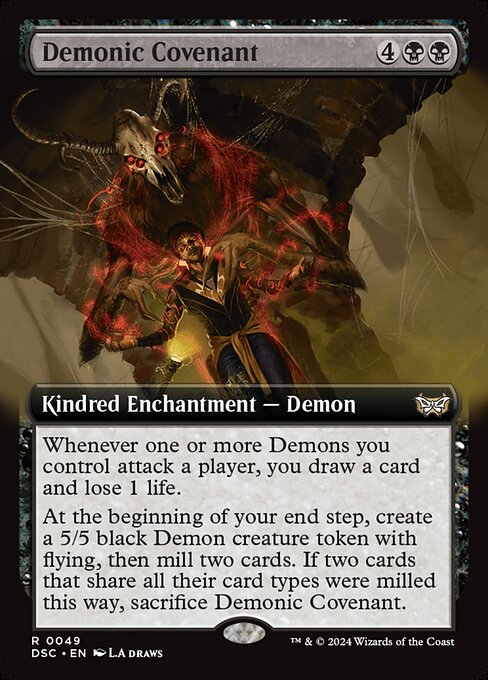 Demonic Covenant - Duskmourn: House of Horror Commander Rare Card
