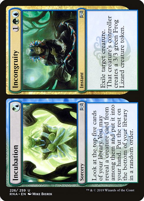Incubation // Incongruity - Ravnica Allegiance Uncommon Card