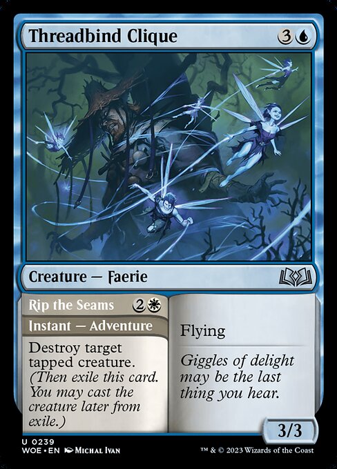 Threadbind Clique // Rip the Seams - Wilds of Eldraine Uncommon Card