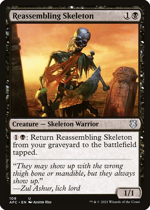 Reassembling Skeleton - Forgotten Realms Commander Uncommon Card