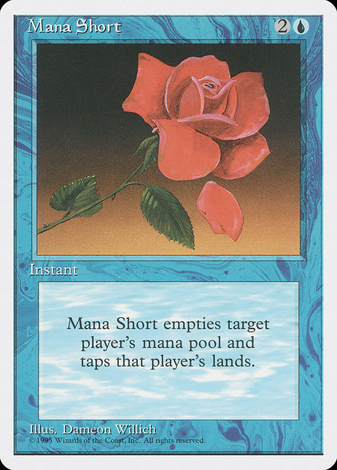 Mana Short - Fourth Edition Rare Card
