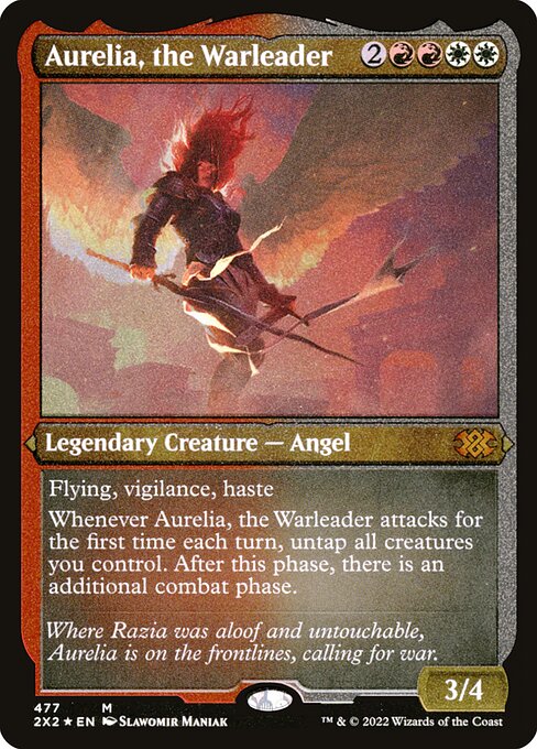 Aurelia, the Warleader - Double Masters 2022 Mythic Card
