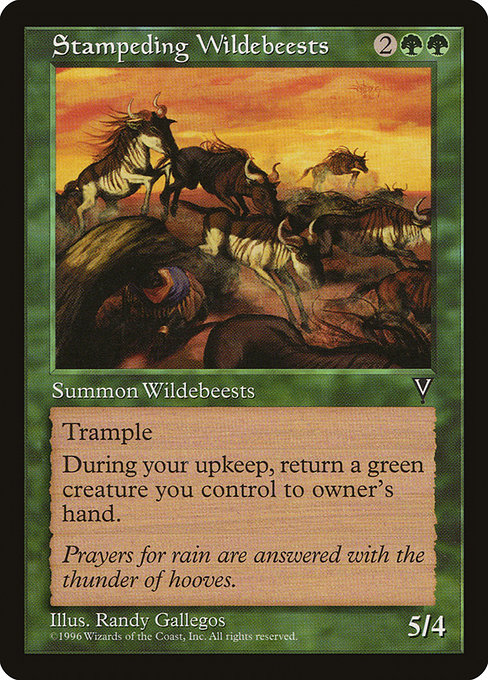 Stampeding Wildebeests - Visions Uncommon Card