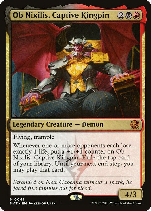 Ob Nixilis, Captive Kingpin - March of the Machine: The Aftermath Mythic Card