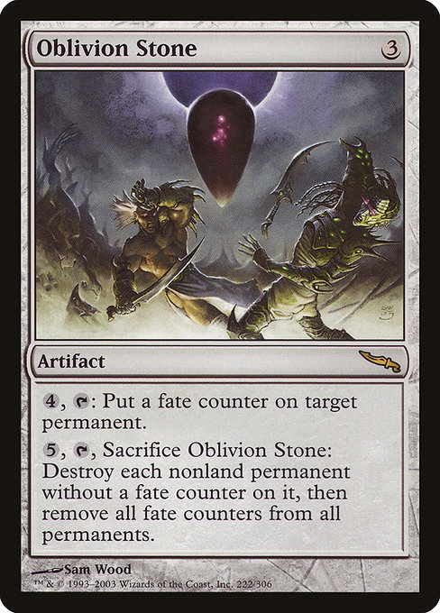 Oblivion Stone - Mirrodin Rare Card