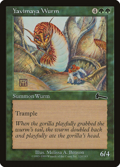 Yavimaya Wurm - Urza's Legacy Common Card