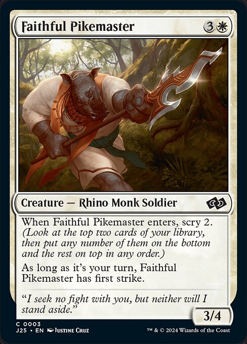 Faithful Pikemaster - Foundations Jumpstart Common Card