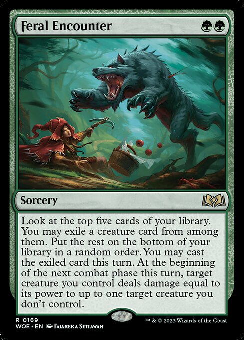 Feral Encounter - Wilds of Eldraine Rare Card
