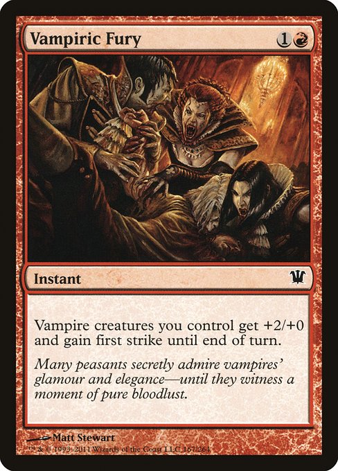 Vampiric Fury - Innistrad Common Card