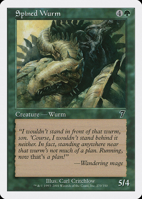 Spined Wurm - Seventh Edition Common Card