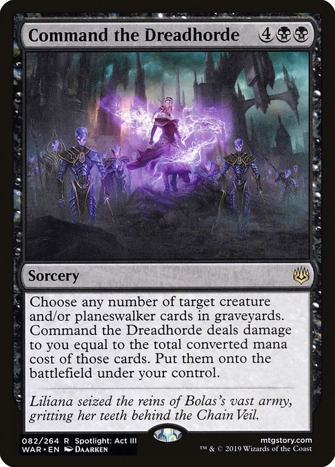 Command the Dreadhorde - War of the Spark Rare Card
