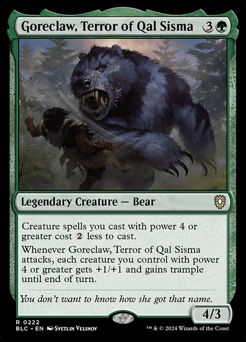 Goreclaw, Terror of Qal Sisma - Bloomburrow Commander Rare Card