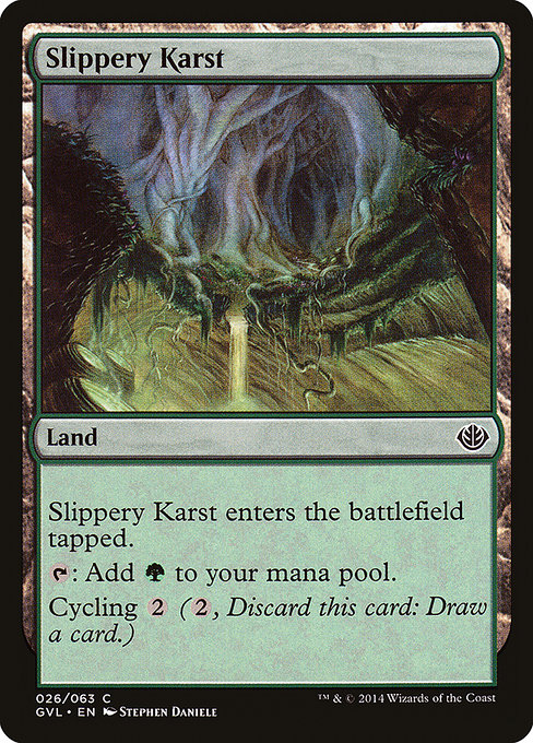 Slippery Karst - Duel Decks Anthology: Garruk vs. Liliana Common Card
