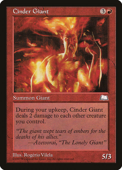 Cinder Giant - Weatherlight Uncommon Card