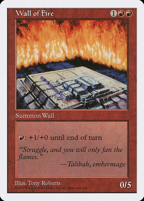 Wall of Fire - Fifth Edition Uncommon Card
