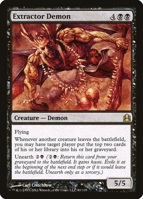 Extractor Demon - Commander 2011 Rare Card
