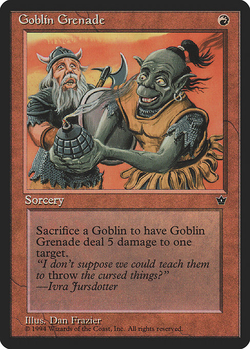 Goblin Grenade - Fallen Empires Common Card