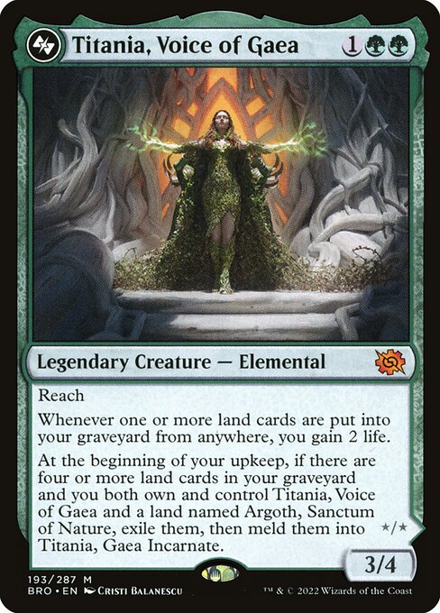 Titania, Voice of Gaea - The Brothers' War Mythic Card