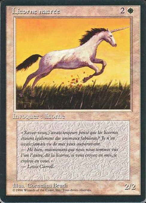Pearled Unicorn - Foreign Black Border Common Card