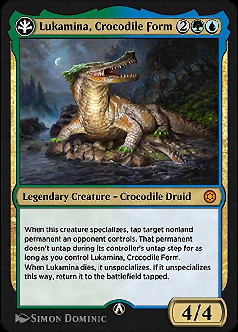 Lukamina, Crocodile Form - Alchemy Horizons: Baldur's Gate Mythic Card