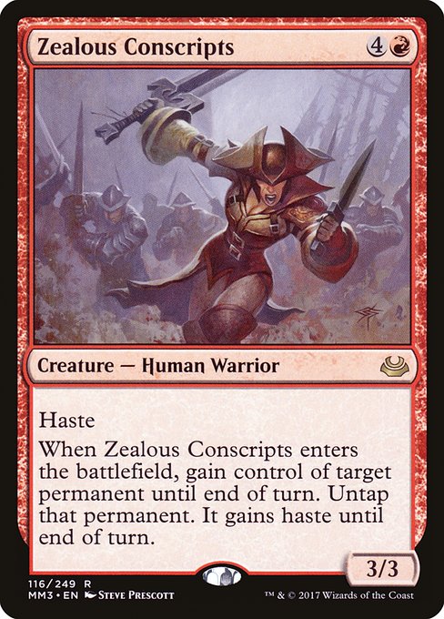 Zealous Conscripts - Modern Masters 2017 Rare Card