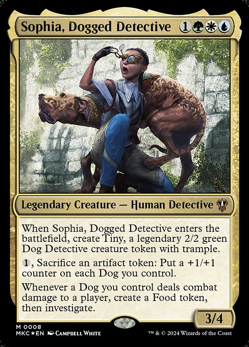 Sophia, Dogged Detective - Murders at Karlov Manor Commander Mythic Card