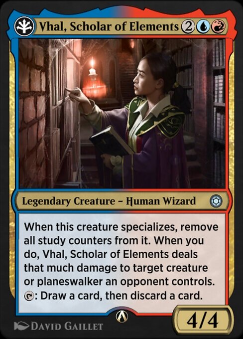 Vhal, Scholar of Elements - Alchemy Horizons: Baldur's Gate Uncommon Card