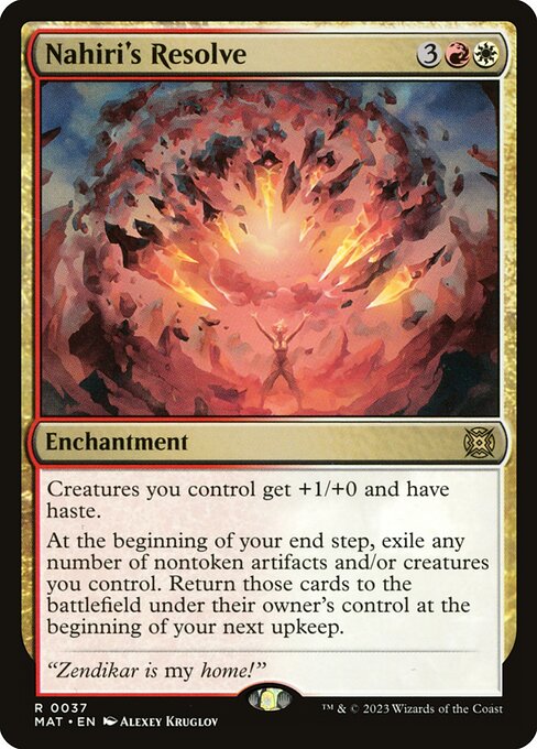 Nahiri's Resolve - March of the Machine: The Aftermath Rare Card