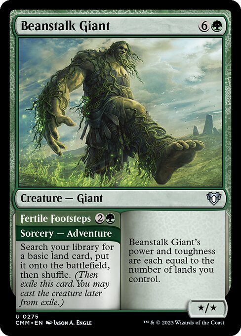 Beanstalk Giant // Fertile Footsteps - Commander Masters Uncommon Card