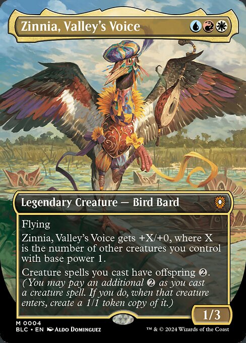 Zinnia, Valley's Voice - Bloomburrow Commander Mythic Card