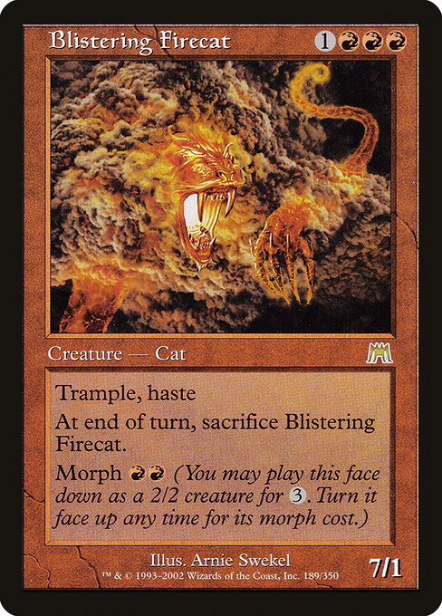Blistering Firecat - Onslaught Rare Card