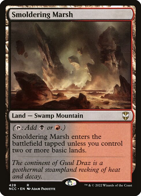 Smoldering Marsh - New Capenna Commander Rare Card