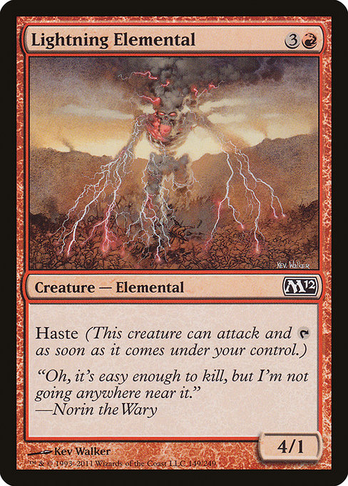 Lightning Elemental - Magic 2012 Common Card