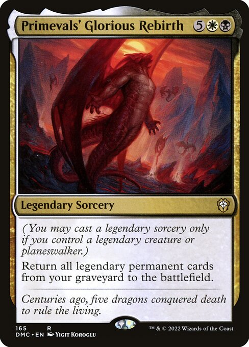 Primevals' Glorious Rebirth - Dominaria United Commander Rare Card
