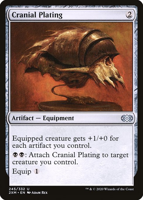 Cranial Plating - Double Masters Uncommon Card