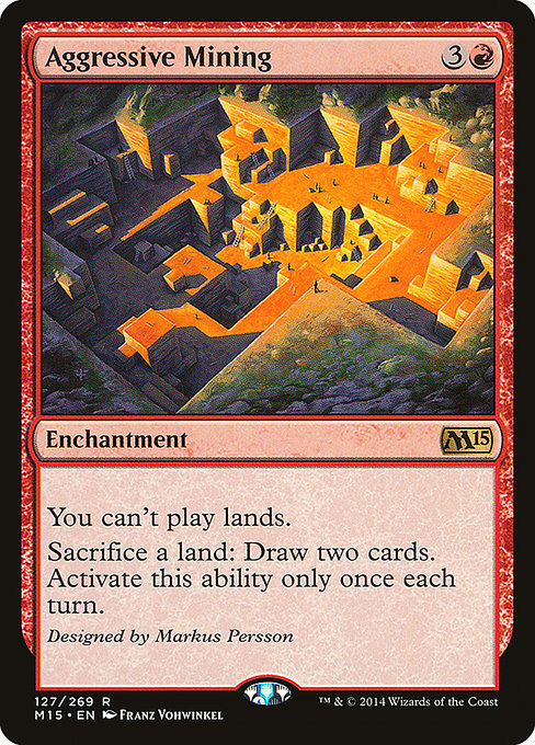 Aggressive Mining - Magic 2015 Rare Card